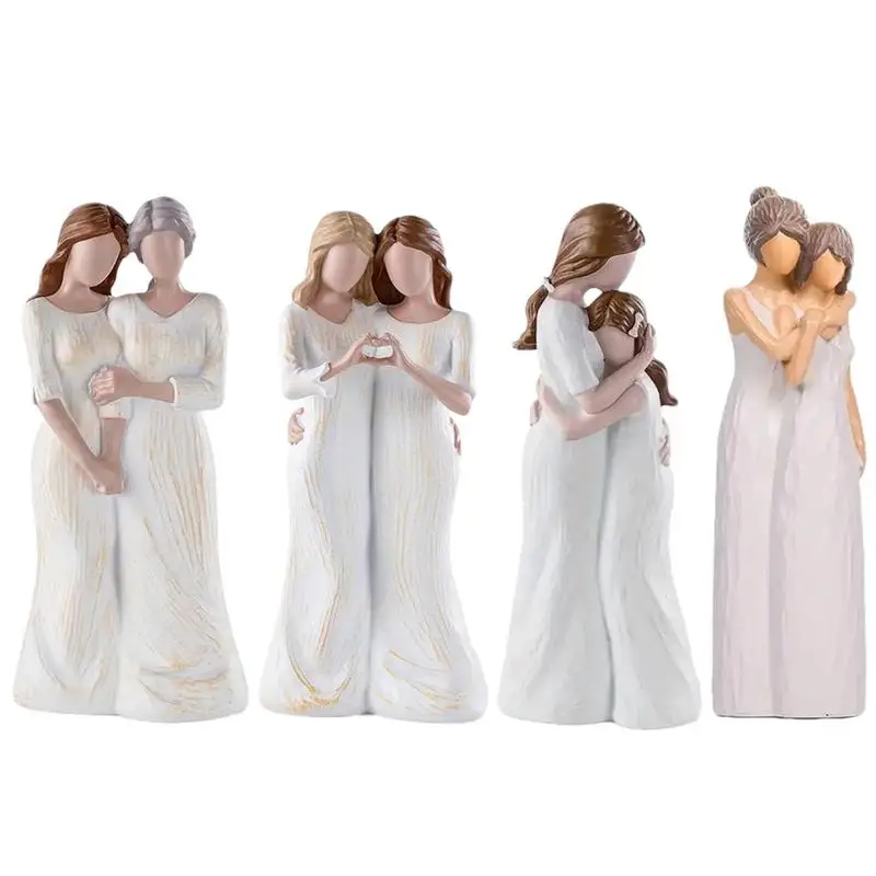 Standing Mother Hugging Daughter Statue Meaningful Family Moments Desktop Ornaments Memorial Gifts Daughter Gift from Mom