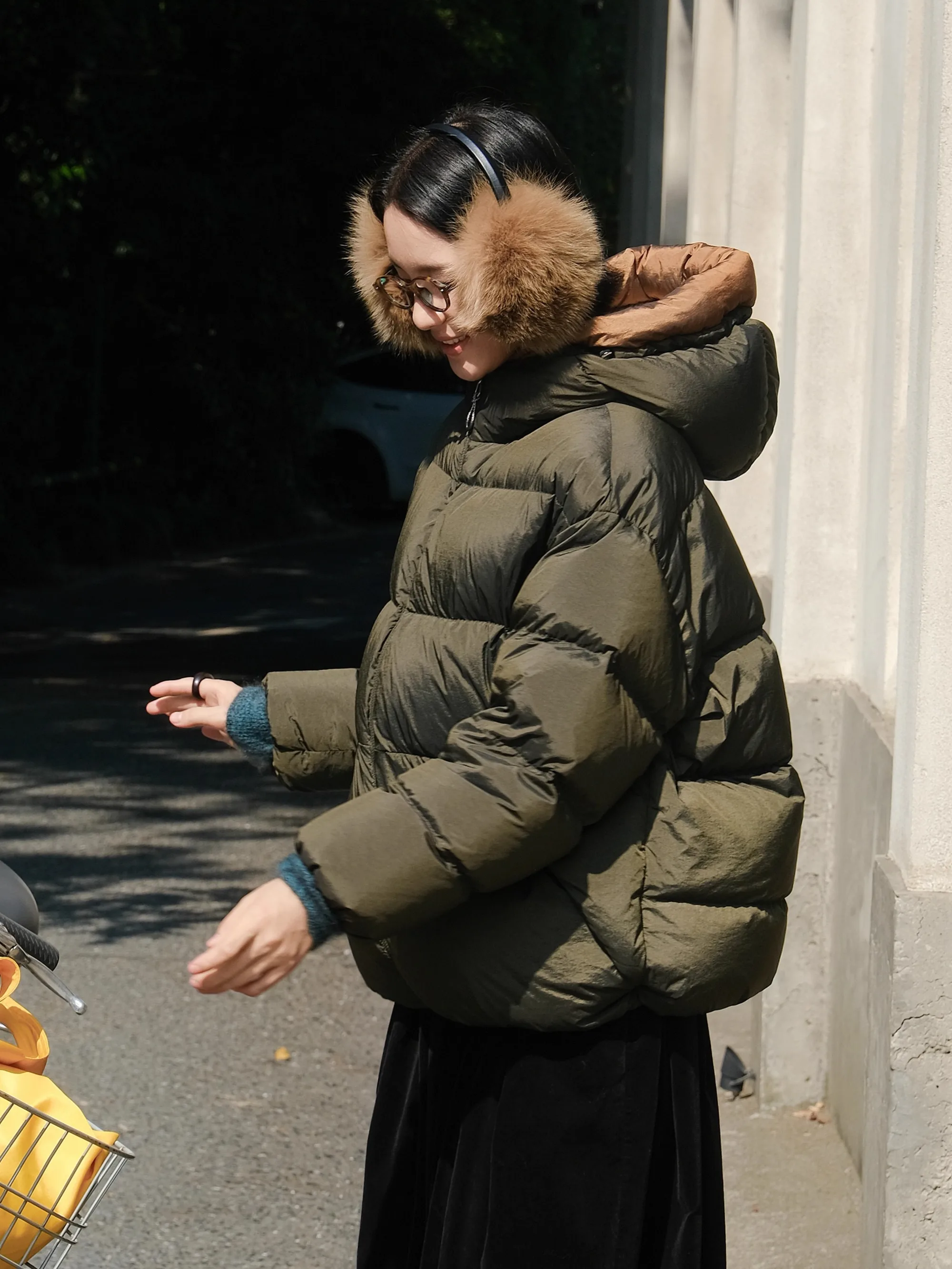 

Mallin Winter New Soft Cloud Feeling Color Blo Matte 95 White Du down Casual Warm Hooded Puffer Jaet Ladies Faion