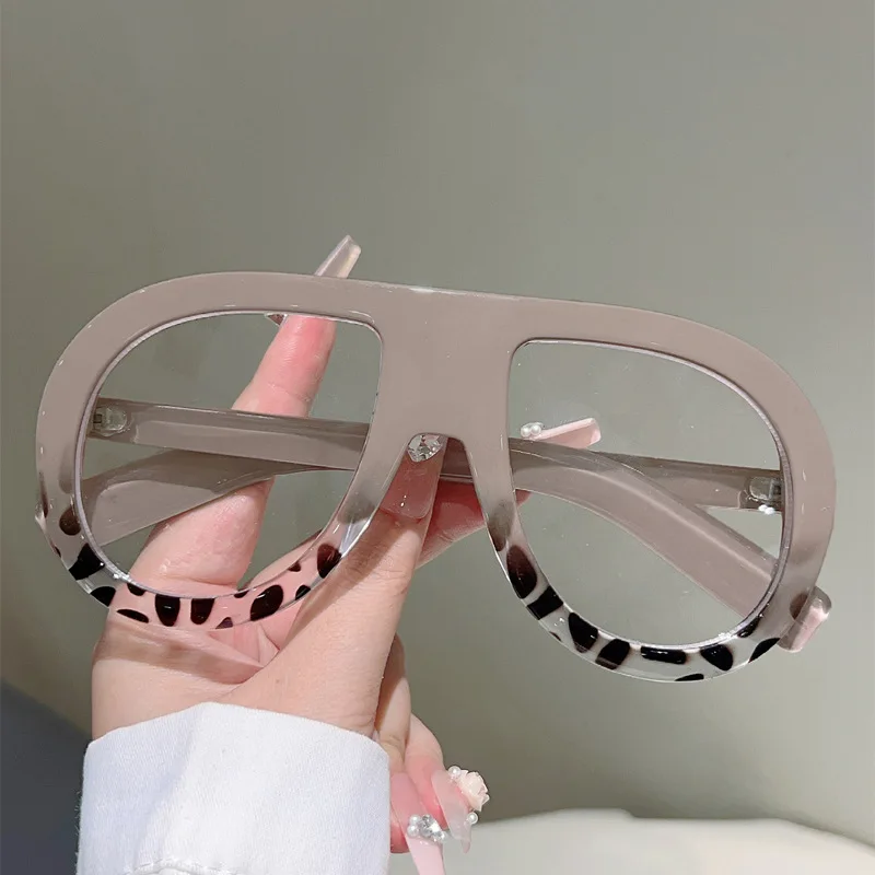 

vintage oversize oval patchwork anti-blue light eyeglasses for women new fashion clear computer glasses frame ladies sexy shades