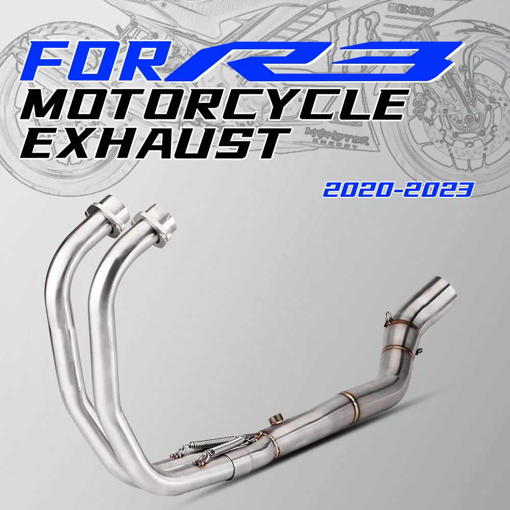 For YAMAHA R3 R25 MT05 MT03 Motorcycle Full Exhaust System Escape Slip On Front Tube Link Pipe Full exhaust pipe 2015-2023