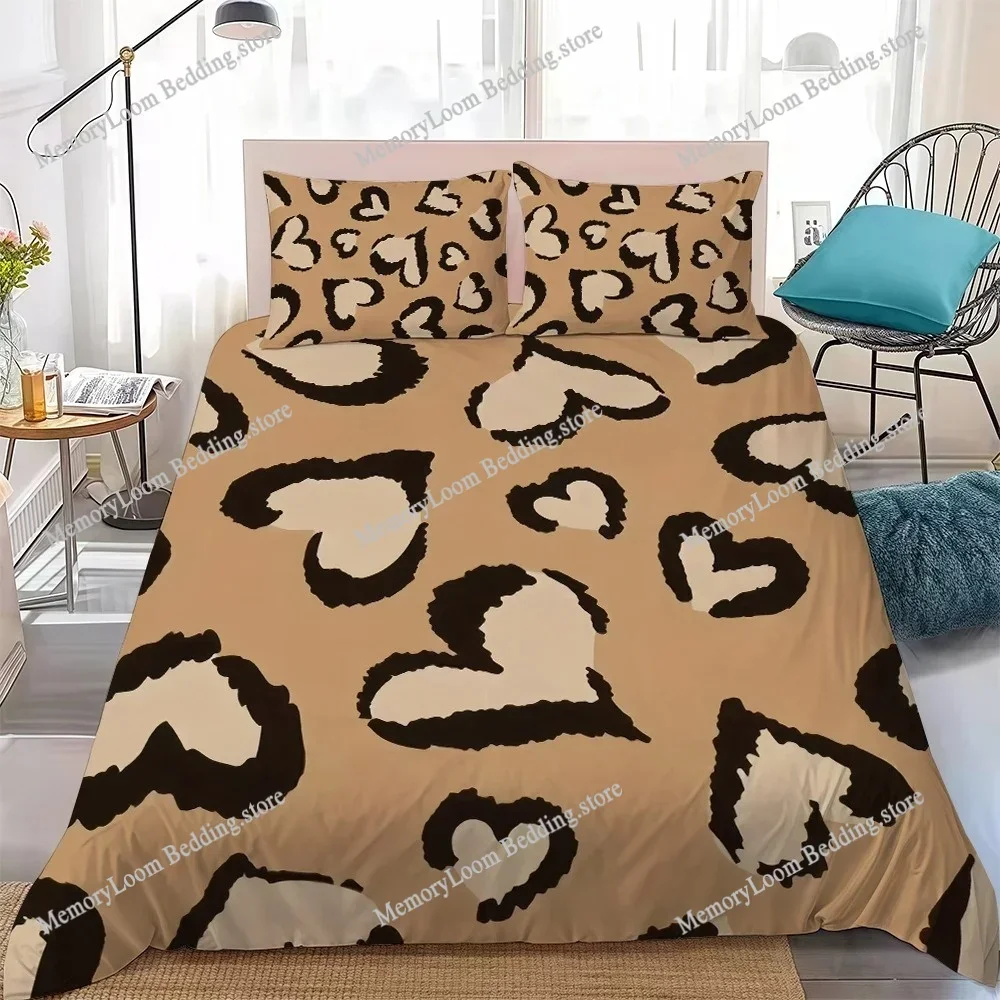 Artistic Leopard Print Duvet Cover Set Home Style Bedding Soft Laundry Cotton Bed Four Seasons Student Dormitory Luxury Gift963