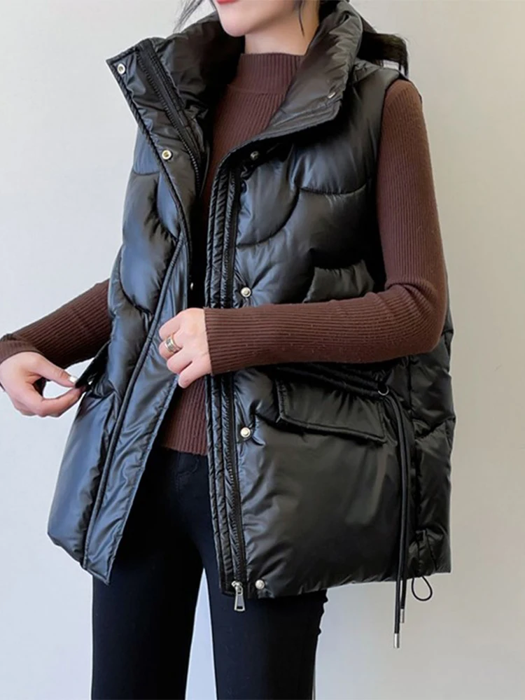 

Sli Cotton Jaet Women's Faionable Versatile Collar Design Trendy Slimming Top High-End Feel Commute Korean Sle