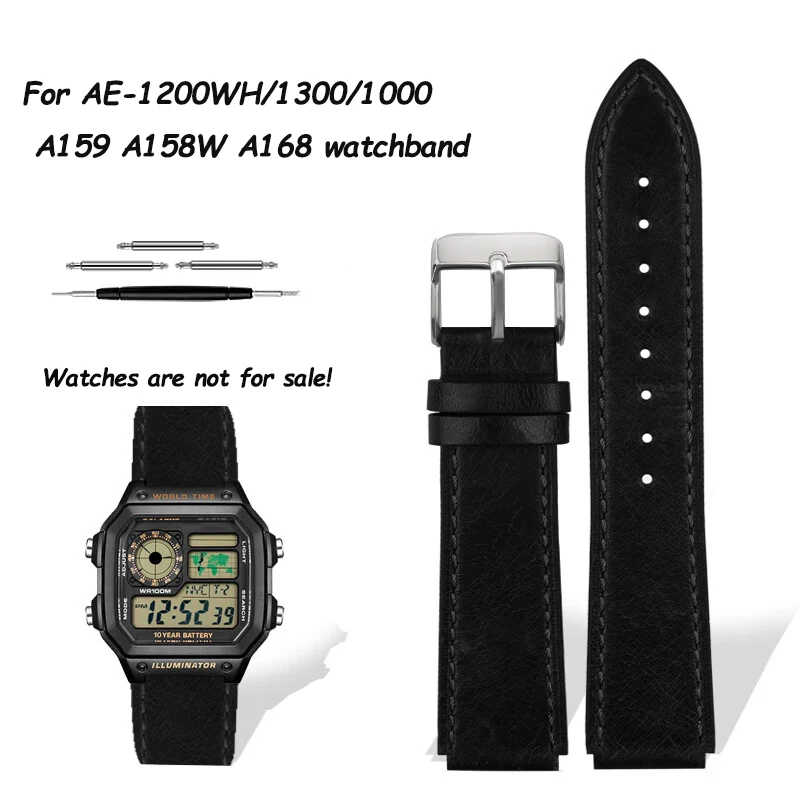 Для Casio AE-1200WH/1300/1000/A159 A158W A168 F91w W-218 модифицированный ремешок для часов в стиле ретро 18 мм мужской браслет ремешок для часов Для Casio AE-1200WH/1300/1000/A159 A158W A168 F91w W-218 модифицированный ремешок для часов в стиле ретро 18 мм мужской браслет ремешок для часов