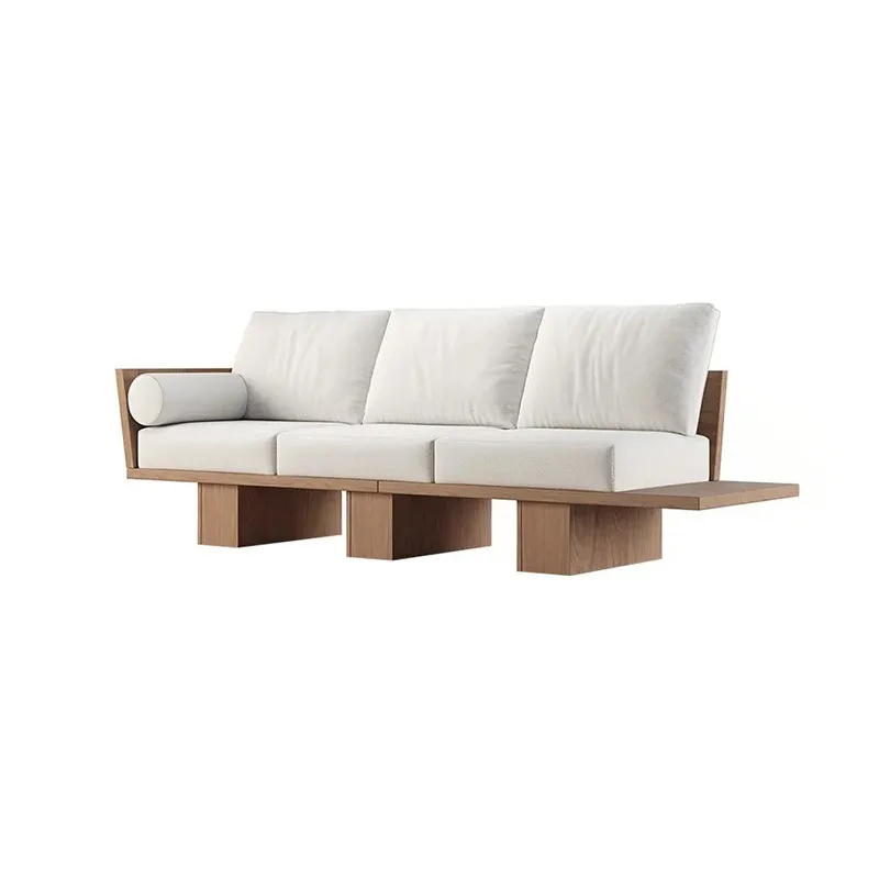 Yjm wabi sandy wind log color sofa B & B hotel lobby reception sofa tea house club leisure area furniture fabric