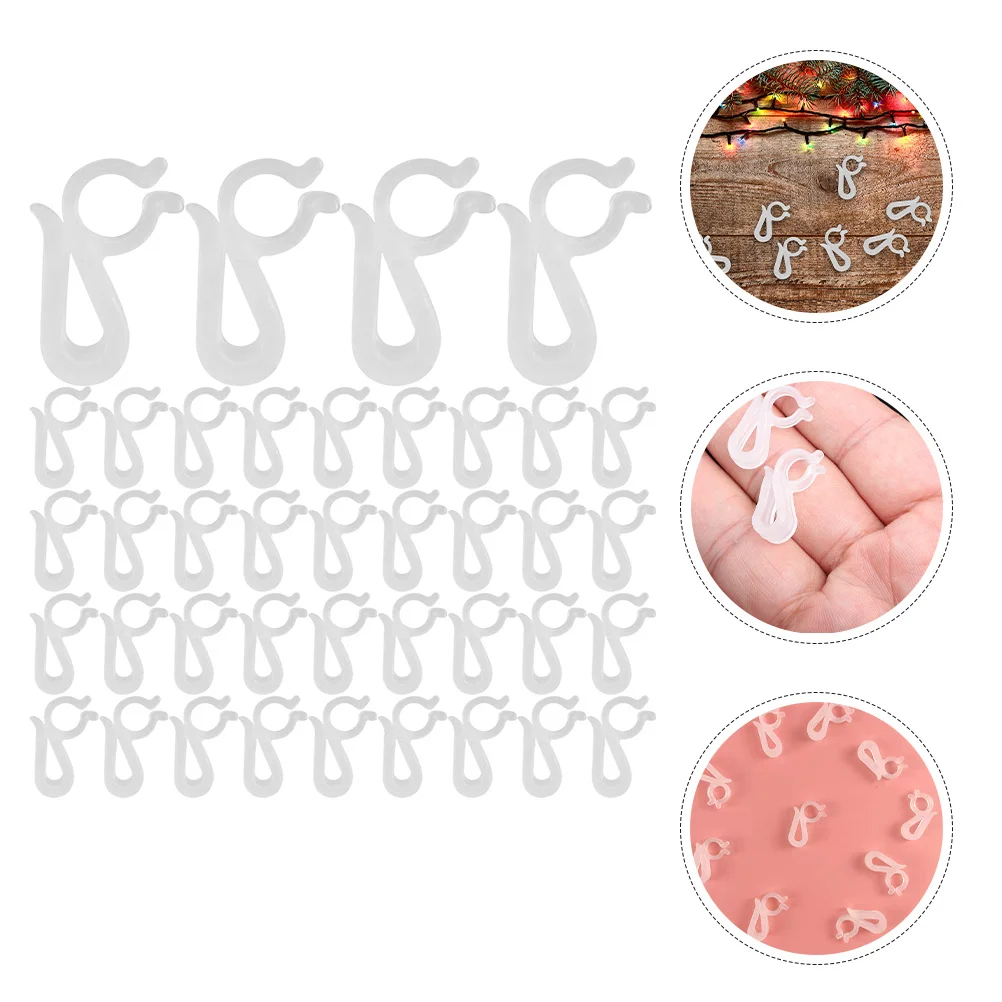 

120Pcs Christmas Ornament Hooks Plastic Hangers Xmas Pendant Hanging Clips Xmas Tree Decoration Hooks