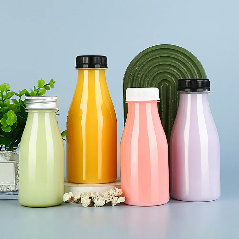 

Beverage Bottle Clear Plastic Caps Black Pp Travel Milk Container Yogurt Portable Storage Safe Clean Sturdy Long Use School Work