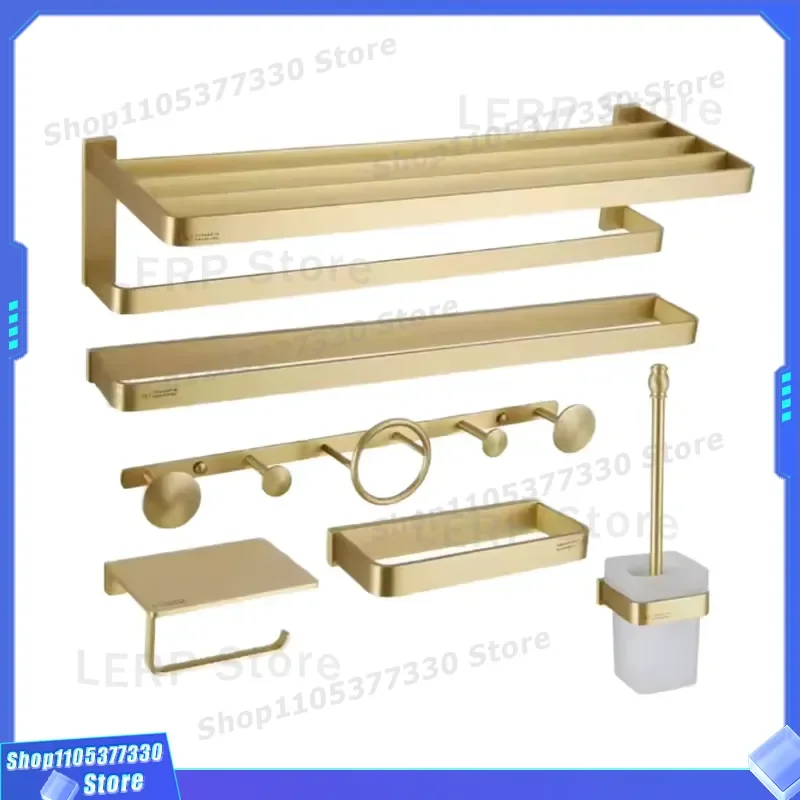 Ruskin Modern Copper Bathroom Accessories Set Hotel Apartment Project Design Fixture Hardware Kit Luxury Bath Room Decor