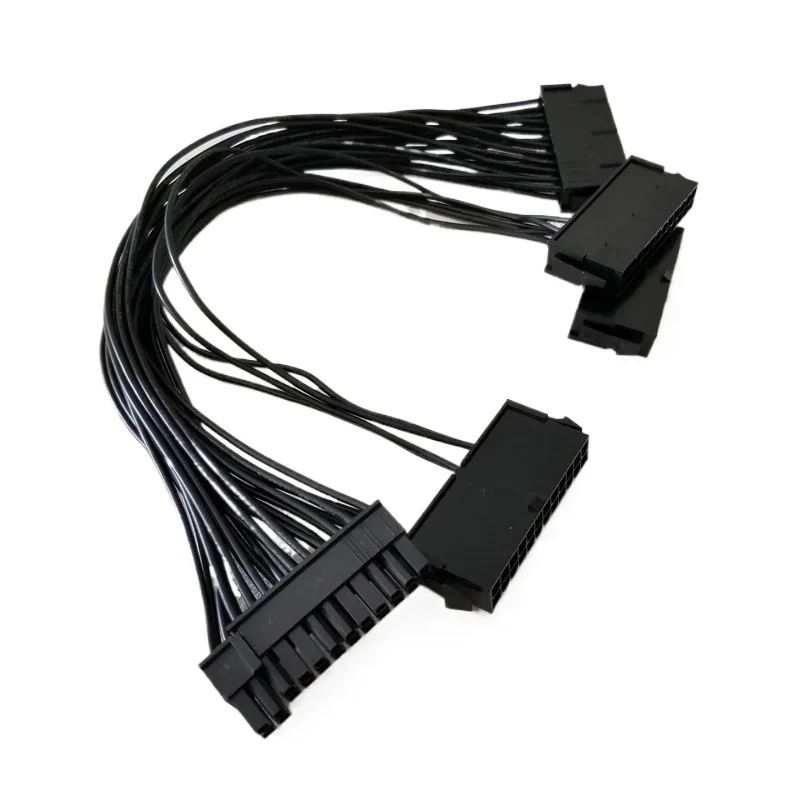 

ATX 24Pin Quad 4 PSU Power Supply Starter motherboard adapter cable 18AWG Wire for BTC Miner Machine RIG 30cm