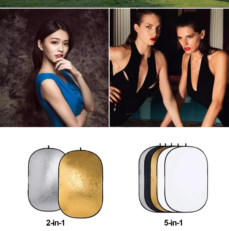 Portable Foldable, Oval Photographic Reflector Studio Accessories/60  90/80 120/90 120/100  150cm