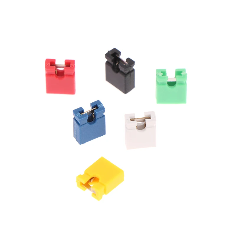 100PCS 2.54MM SHUNT Shorting Block Pin Connector Cap Pitch Jumper Shorted Cap & Headers & Wire Housings