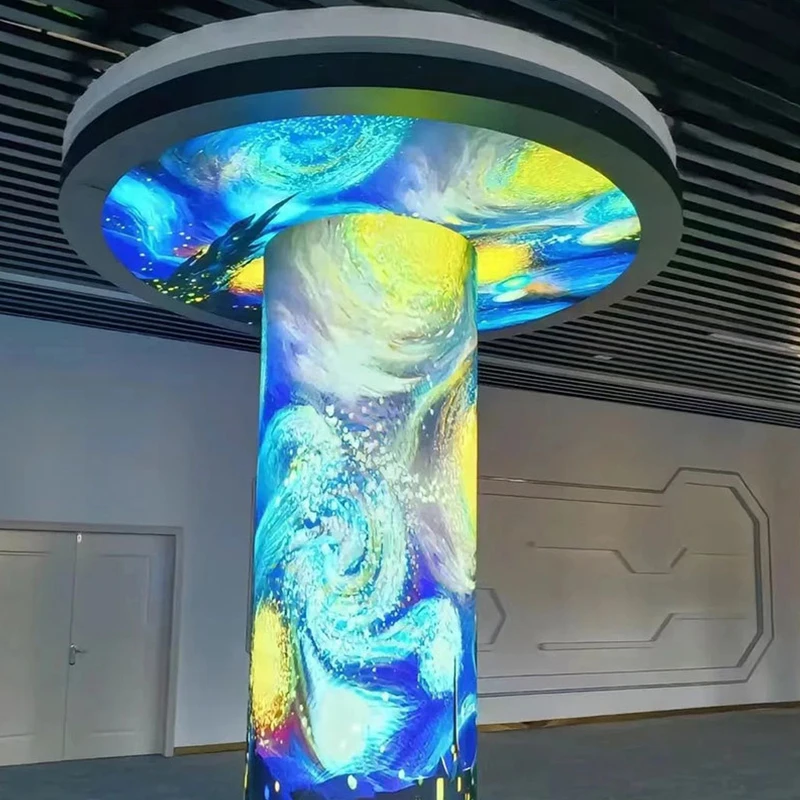 High-quality Waterproof LED Flexible Dome Screen Strips, Displaying Brand Logos and Company Promotional Screens