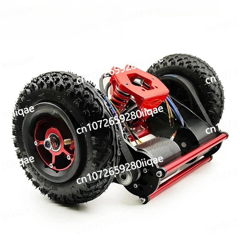 

Red Personality Four-wheel Drive Electric Skateboard Belt Drive 11-inch Bracket 8-inch Tire