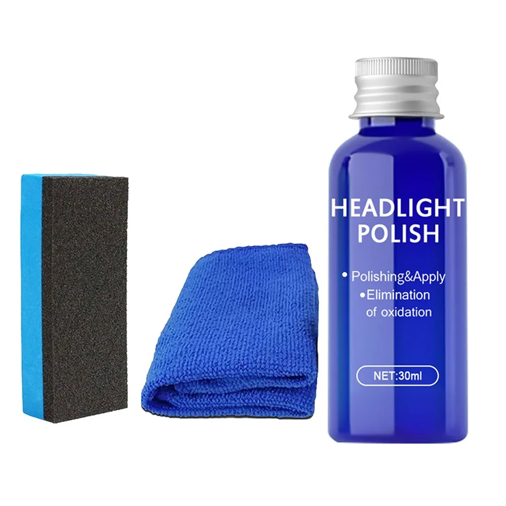 30ML Car Headlight Repair Fluid Headlight Polish Headlight Repair Kit Refurbishment Liquid Car Headlight Restoration Wash Kit