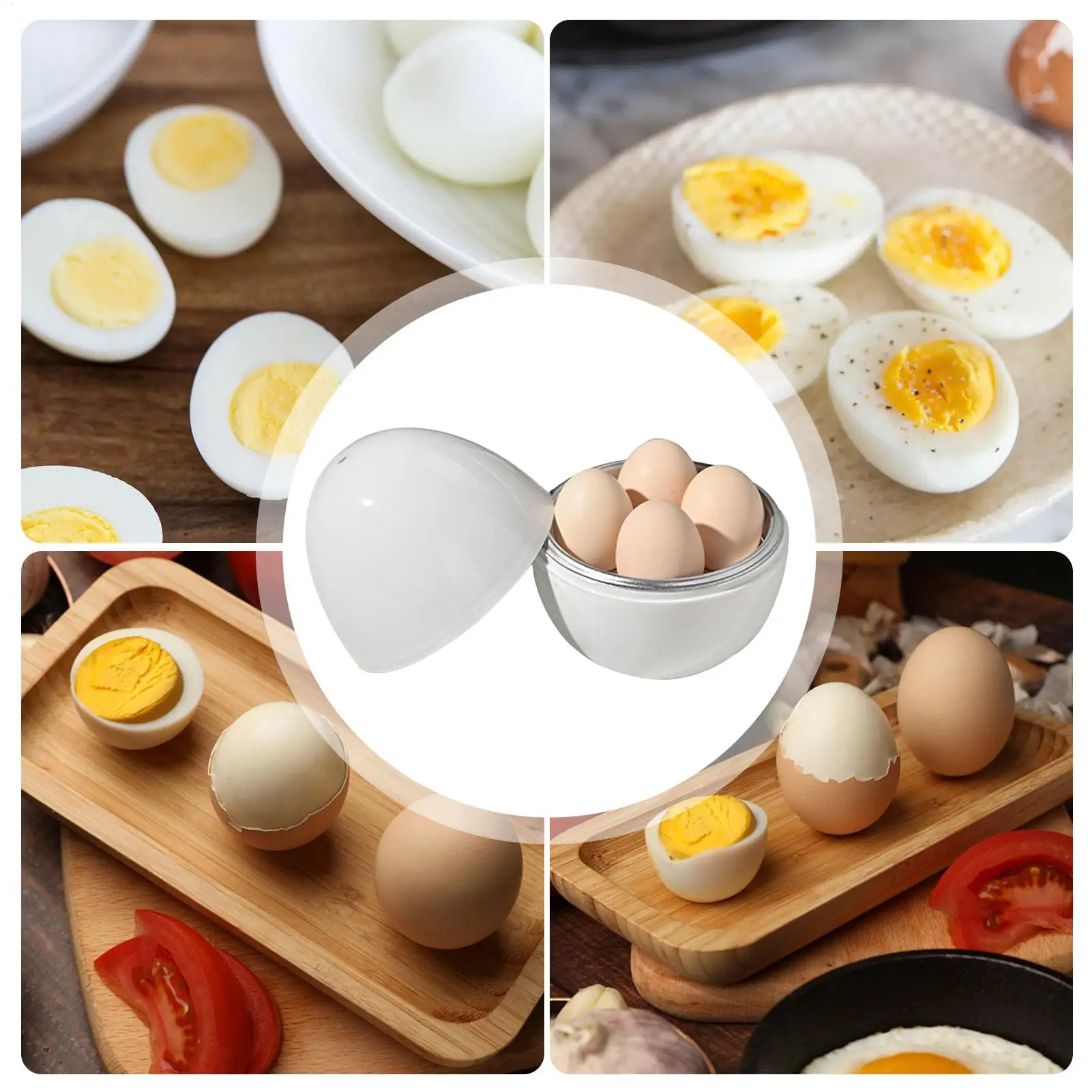 Microwave Egg Steamer Boiled Egg Poachers with Lid Egg Steamer for Hard Soft Boiled Eggs Kitchen Gadgets for Quick Egg Boiling