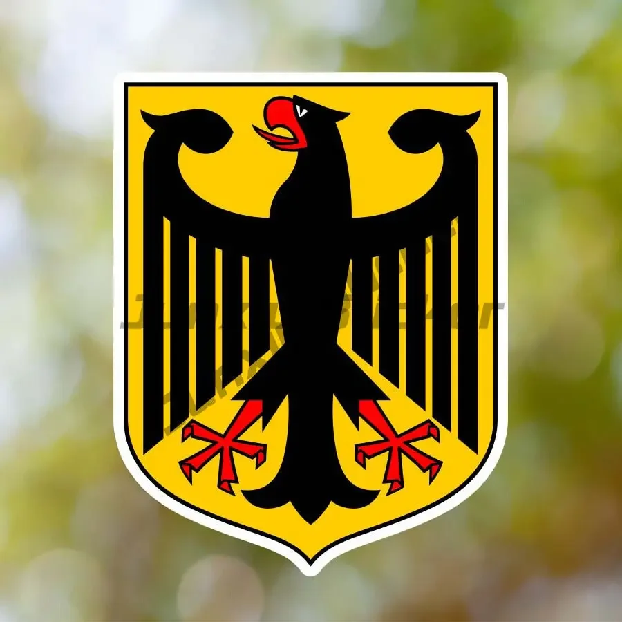 

Germany Coat of Arms Sticker German Vinyl Decal for Car Laptop Book Water Bottle Travel Bag The Whole Body Vehicle Accessories