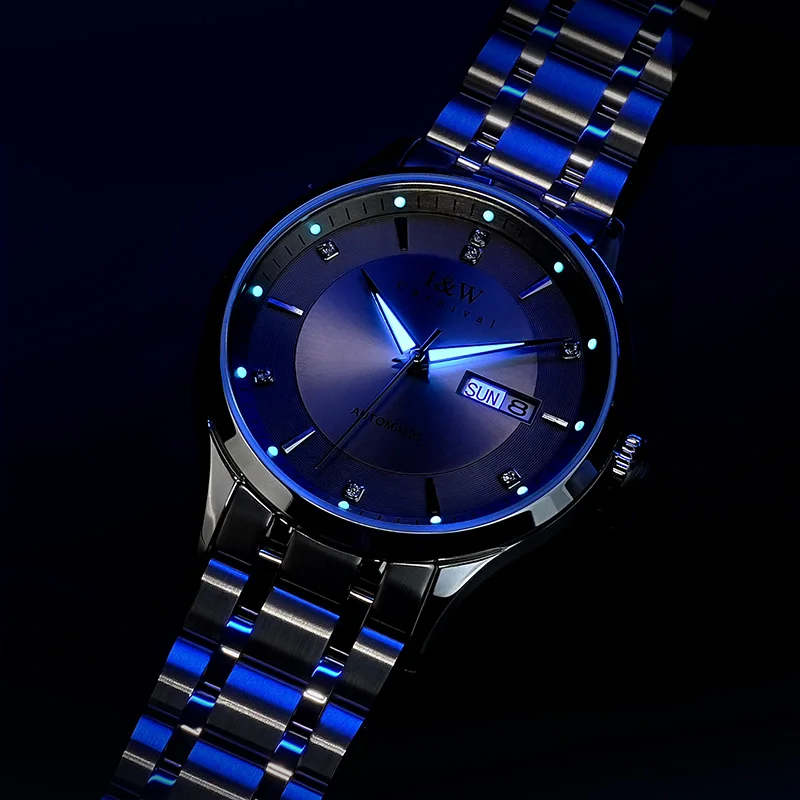 IW Luxury Brand Men Watch Steel Japan Movement Mechanical Watches Luminous Automatic Date Sapphire Crystal Wristwatch ﻿ - view 2
