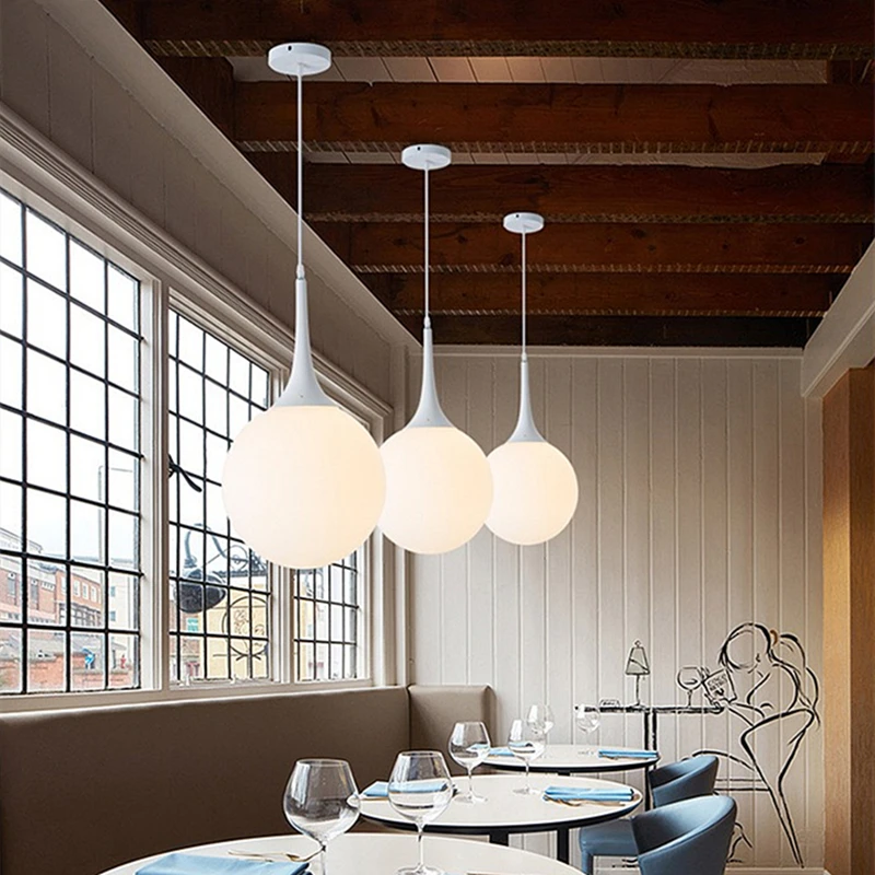 Nordic Minimalist Metal Chandelier Modern Luxury Glass Pendant Light Living Room Restaurant Bedside indoor Lighting Chandelier
