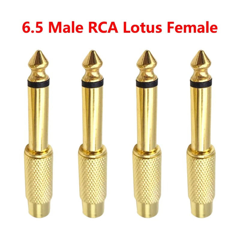 

Headphone Adapter 6 35 mm Male to RCA Lotus Female Mono Consonant Jack Adapter Easy Installment Gold Plating Process