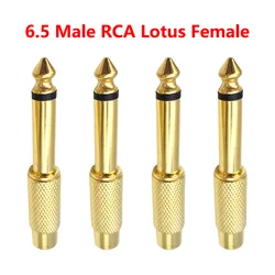 Headphone Adapter 6 35 mm Male to RCA Lotus Female Mono Consonant Jack Adapter  Easy Installment Gold Plating Process