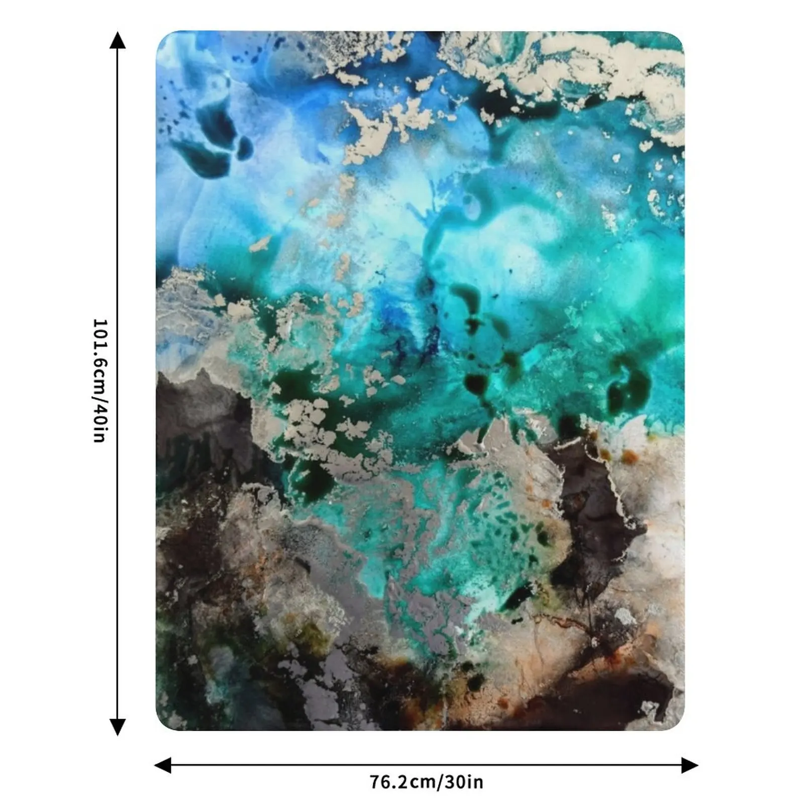 Coperta da tiro Oceanic Melody II per divano sottile per divano decorativo morbide e grandi coperte di lusso