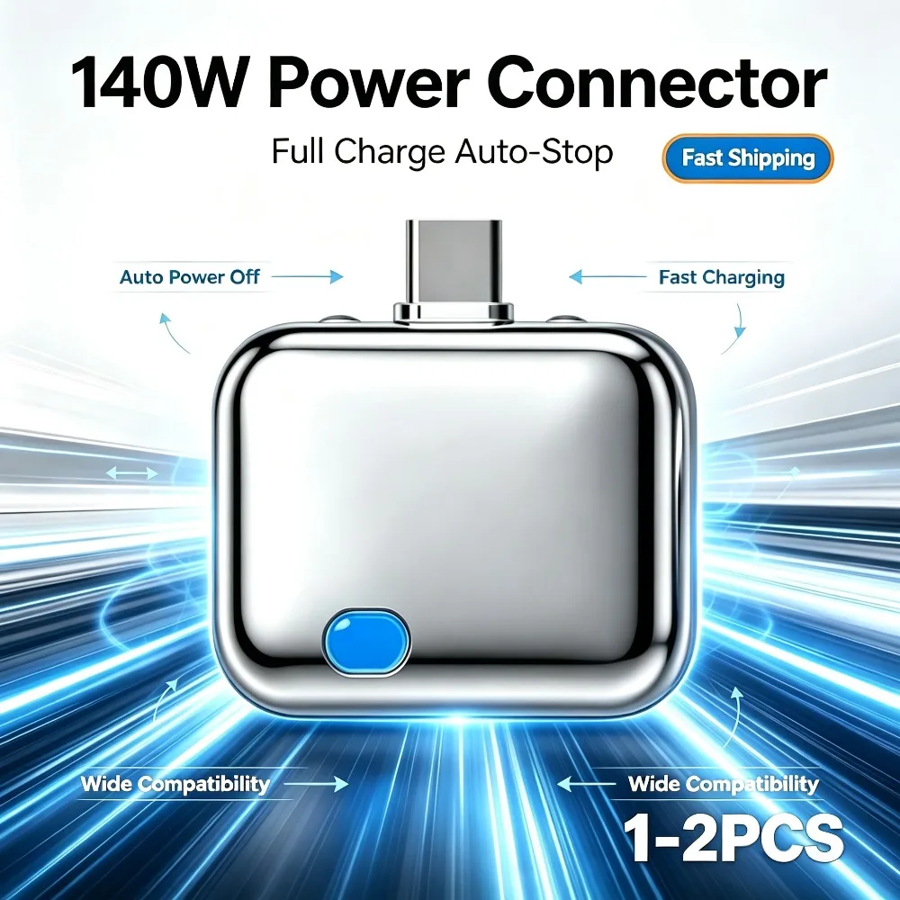 140W Smart Charger Separator for Type‑C Devices, Physical Disconnect Function, Auto Power‑Off Prevent Battery Overcharge