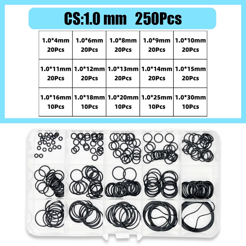 1400-100 Stück O-Ring Gummidichtungen Dichtungsring Set Nitrilkautschuk Hochdruck O-Ringe NBR Dichtung Gummiband O Gummiringe Set – Detail 18