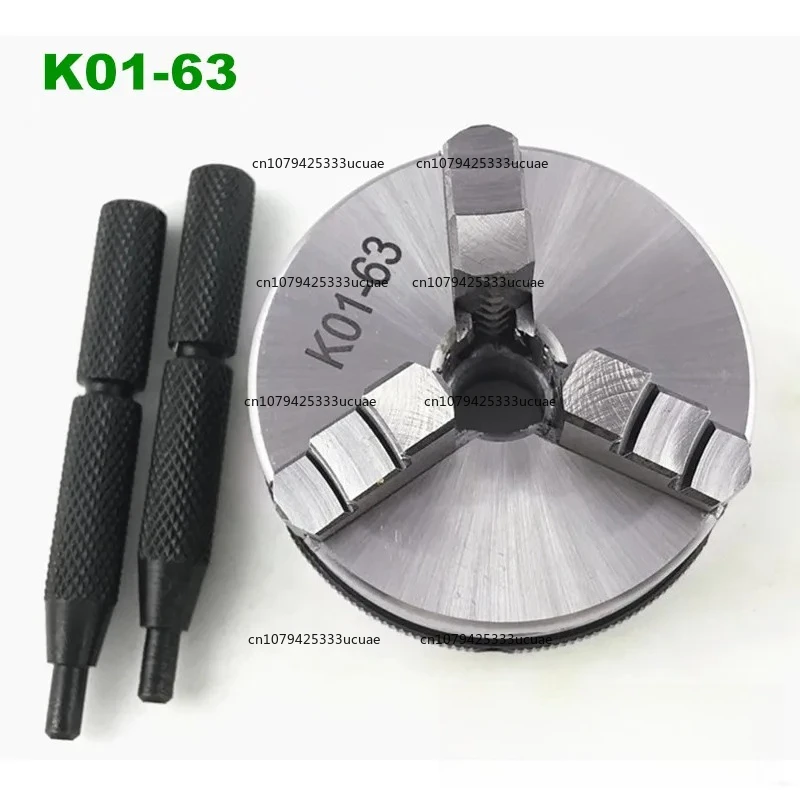 

K01-63 63 мм 2,5 дюйма Трехкулачковый ручной самоцентрирующийся патрон для токарного станка с резьбовым креплением для прецизионных станков с ЧПУ