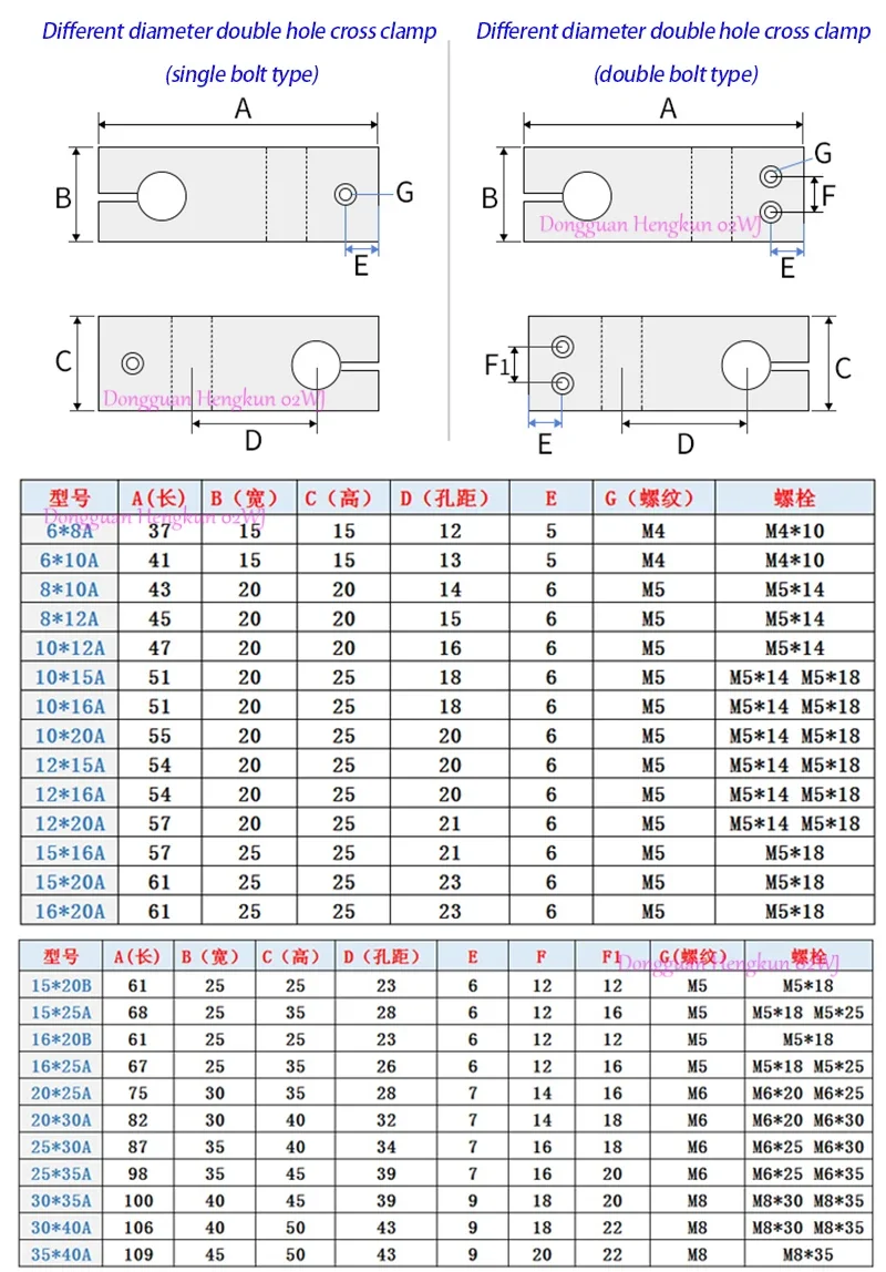 Aluminum Cross Connector Clamp for 5/6/8/10/20/50mm Smooth Tube, Mounting Bracket & Frame Joint Fast Assembly