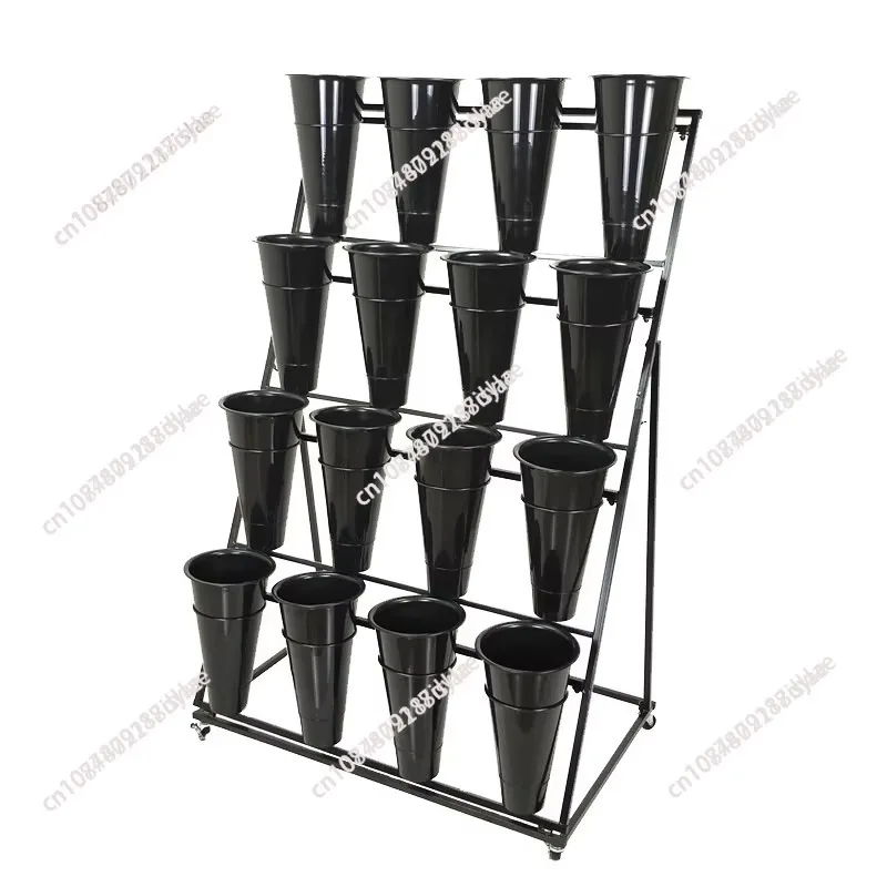 Modern Plant Stand W/12 * New Flower Bucket, Three-Layer Outdoor Indoor Flower Stand