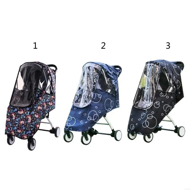

Q22D Infants Stroller Raincover for Prevent Pushchair Pram Transparent