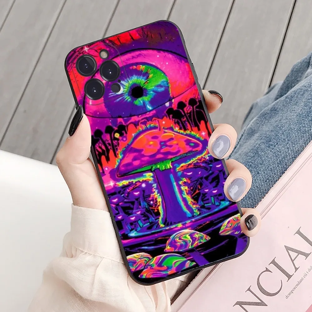 Weird Trippy Mushroom Psychedelic Art Phone Case For iPhone 15 14 11 12 13 Mini Pro XS Max Cover 6 7 8 Plus X XR SE 2020 Funda