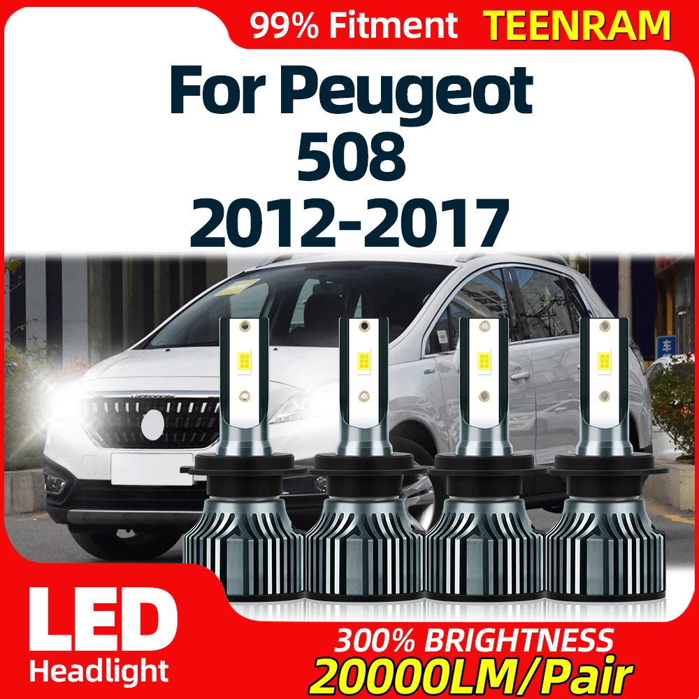 

Canbus LED Headlight Bulbs 40000LM Turbo Auto Headlamps 12V Plug & Play 6000K For Peugeot 508 2012 2013 2014 2015 2016 2017