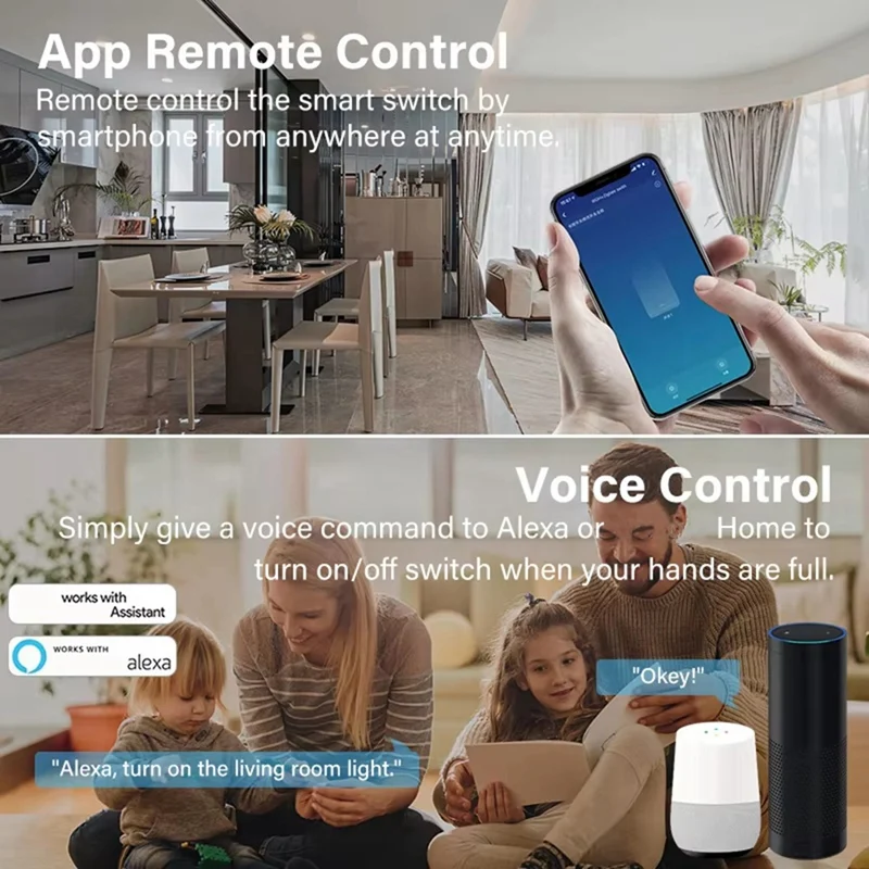 Tuya Smart WiFi Dry Contact Switch Module 10A Home Universal DIY Breaker Relay Work with Smart Life AC 85-265V-A10G