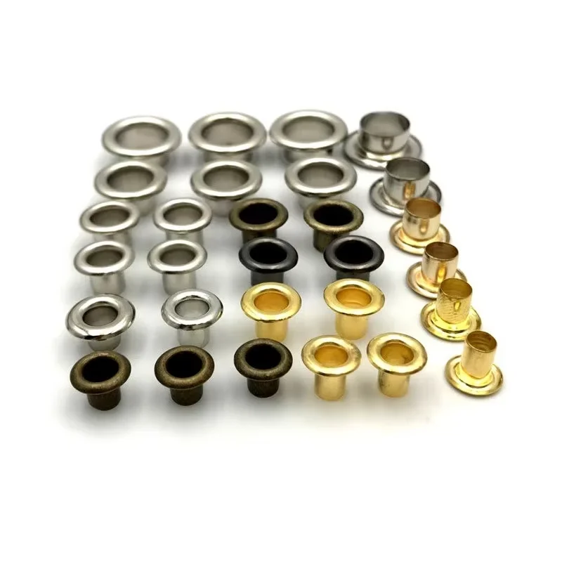 Hollow Rivet Eyelets Grommet With Washer Ring Iron Eyelet With Washer For Leathercraft Shoes Bag Clothing Tool Accessories