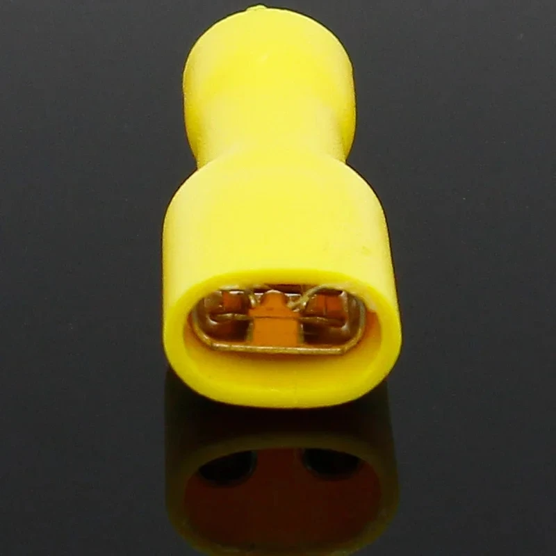 200PCS Red Blue Yellow 6.3mm Female Male Spade Insulated Electrical Crimp Terminal Connectors H1E1 Cable Terminals