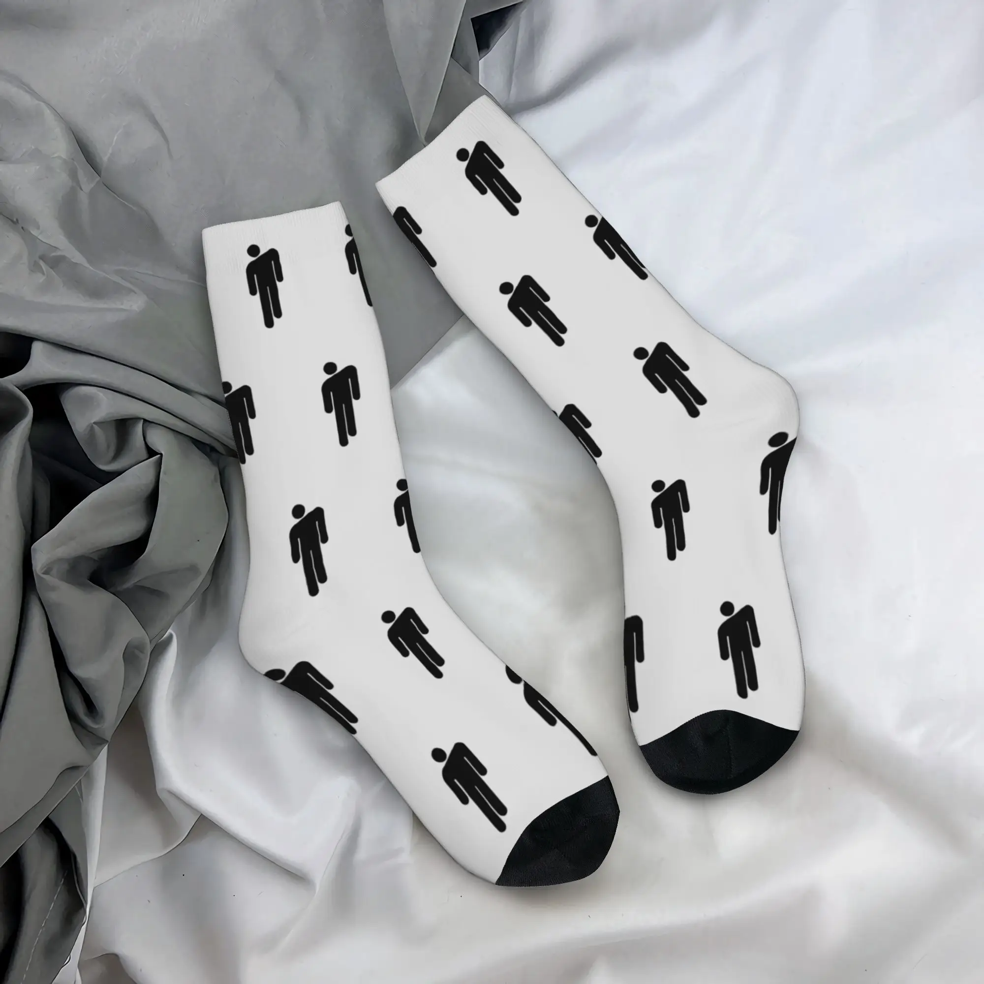 

Autumn Winter Hip-hop Women Men Billies Eilishs Socks Singer Breathable Basketball Socks