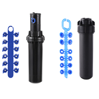 New 3/4 Inch Female Thread sprinkler 40°~360°Adjustable Garden Lawn Rotor Irrigation Sprinkler with 12Pcs Replacement Nozzle 1Pc