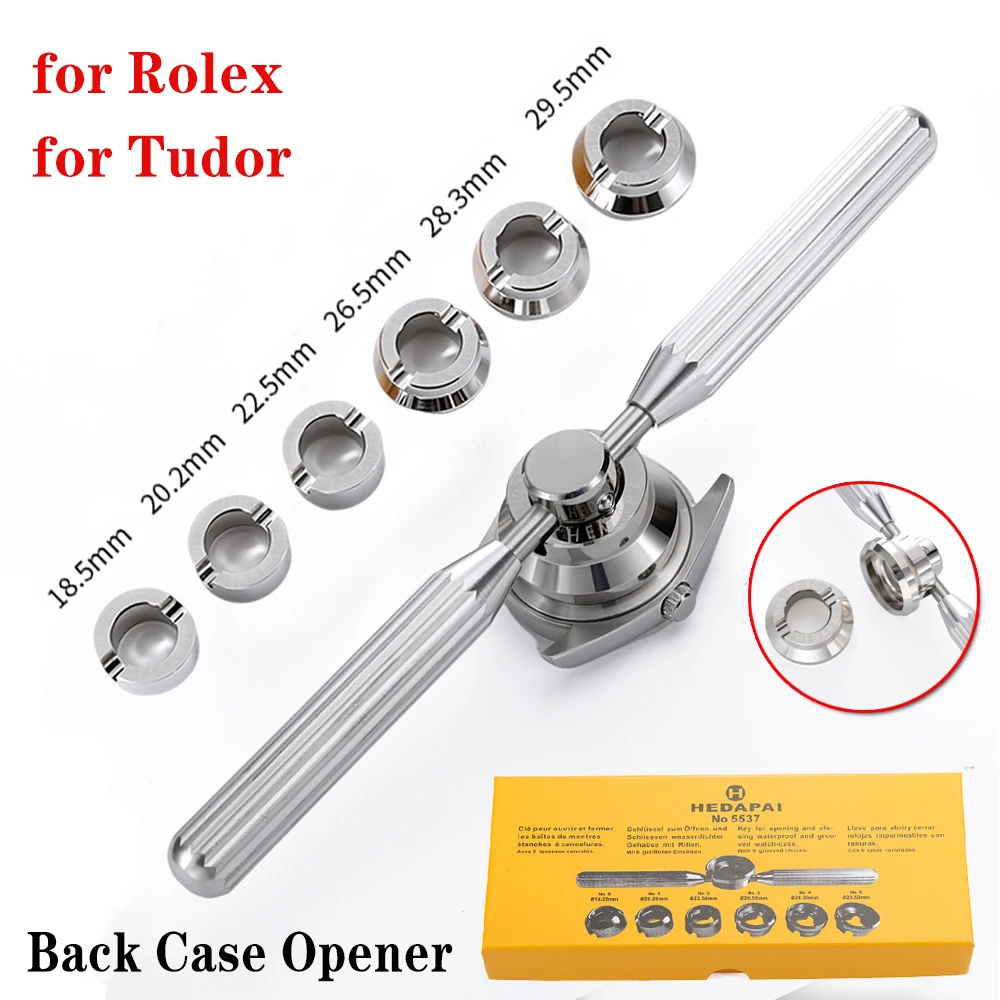 Pro Back Case Opener Cover Remover for Rolex for Tudor Watch Repair Tool Kit 5537 Watch Back Cover Remover Screw Wrench Opener