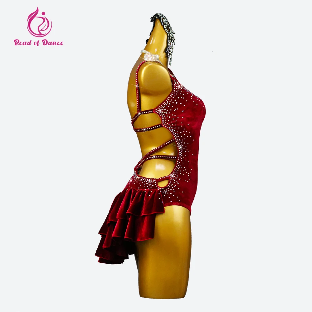 Vestido de baile latino para mujer, ropa femenina, ropa de práctica para niñas, traje de baile, falda, pantalones, fiesta, deportes, escenario,