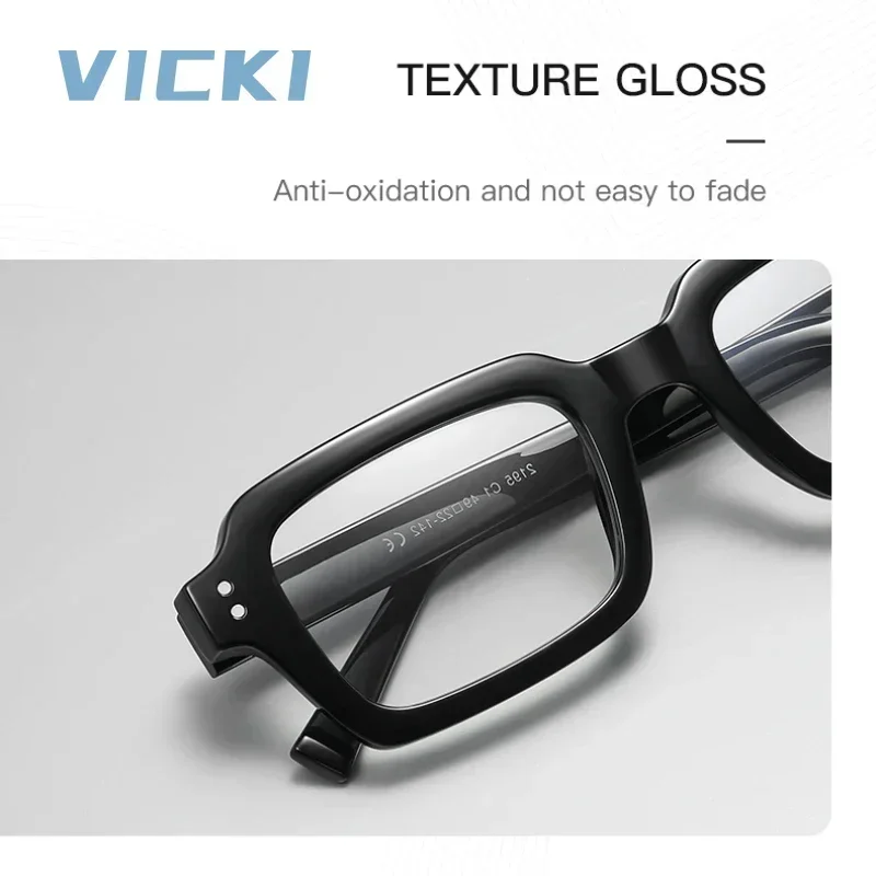 VICKI VICKI Classic Large Frames Simple Designs Blue Light Protective Eyewear Custom Prescription Progressive Photochromic 2195