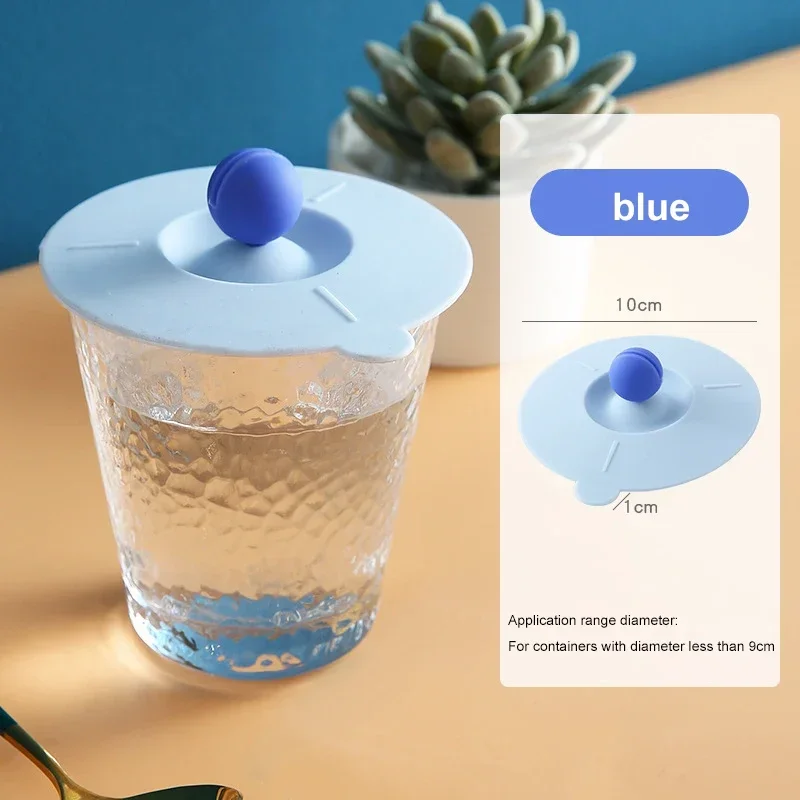 Multi Purpose Silicone Cup Lid with Stirring Spoon Holder Dustproof Ash Resistant Simple Life Multi Functional Soft Gel Cup Lid view 4