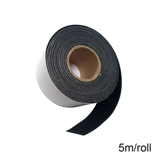 5M/rollo de cinta de fieltro negra para escobilla de goma con pegamento autoadhesivo, borde de fieltro de tela de repuesto para raspador, herramientas de envoltura de coche, A08-5M