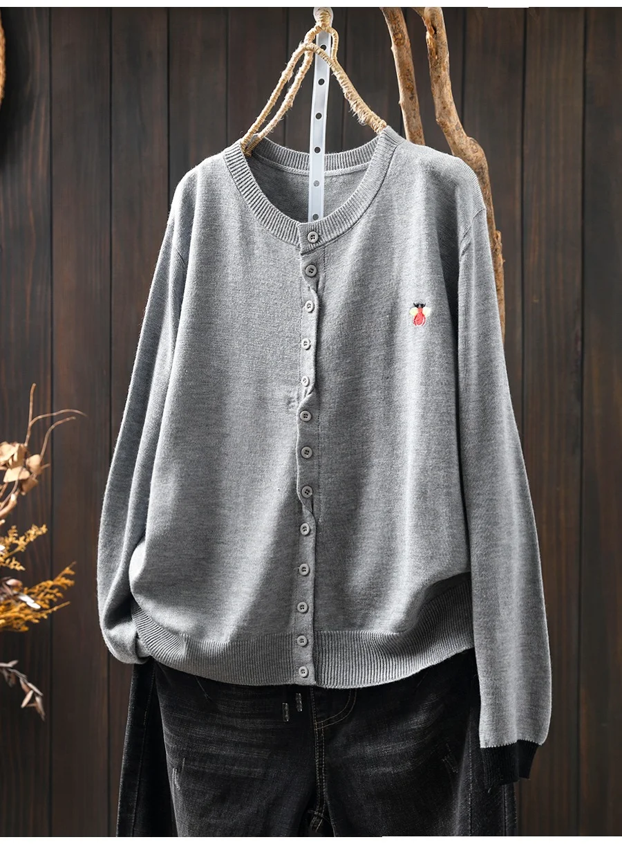 

Women's sweaters Japanese style pure cotton pink red gray coffee thin sweater cardigan autumn ladies clothes