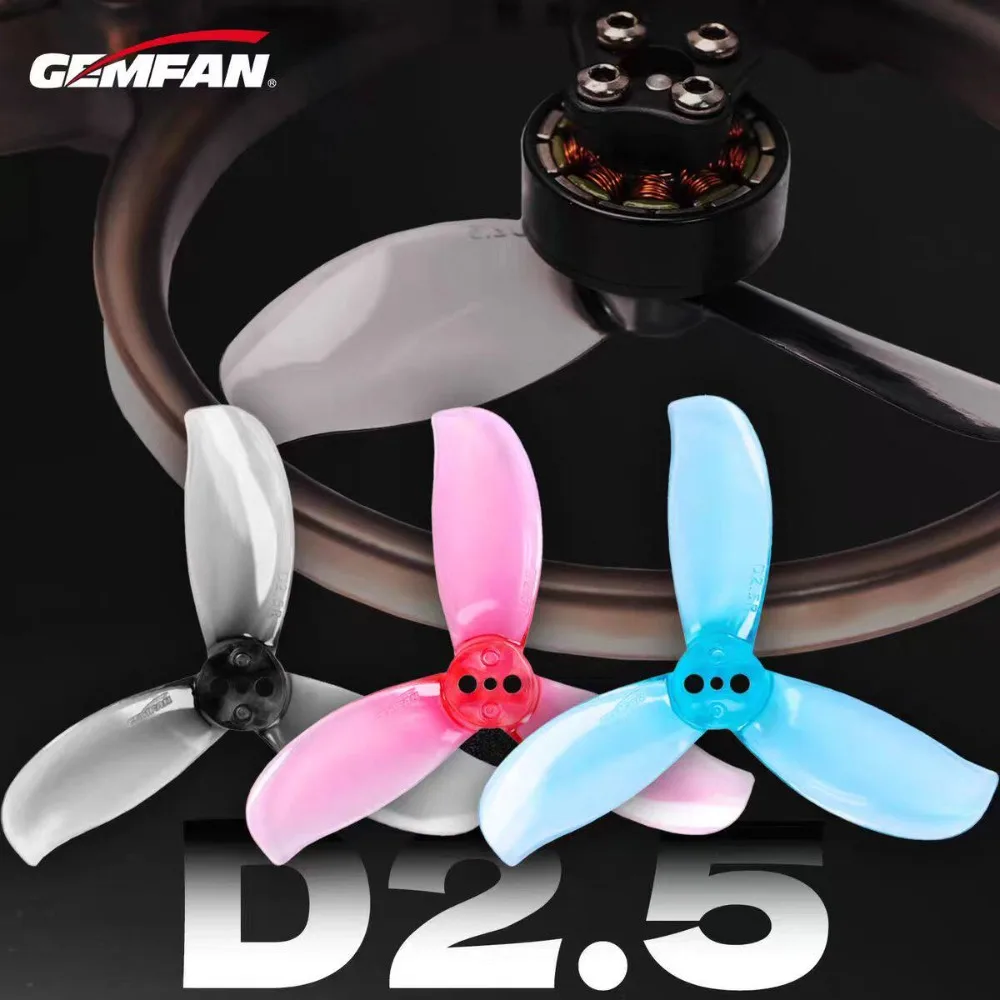4 Paar GEMFAN D2.5 Propeller 2,5 Zoll 3-Blatt PC-Propeller 4CW 4CCW 1,5mm Loch für FPV Drohne 1404 Motor SpeedyBee BEE25 DJI O4 Air Unit