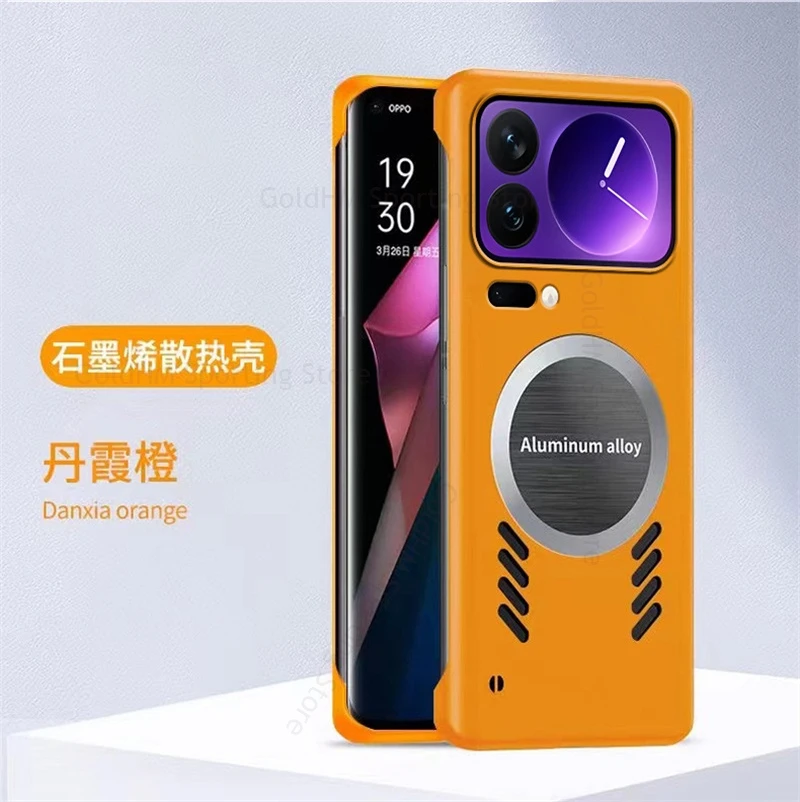 

For Redmi K90 Pro Max For Magsafe Magnetic Frameless Case For Redmi Note 15 14 13 Pro Plus Cooling Tough Heat Dissipation Cover