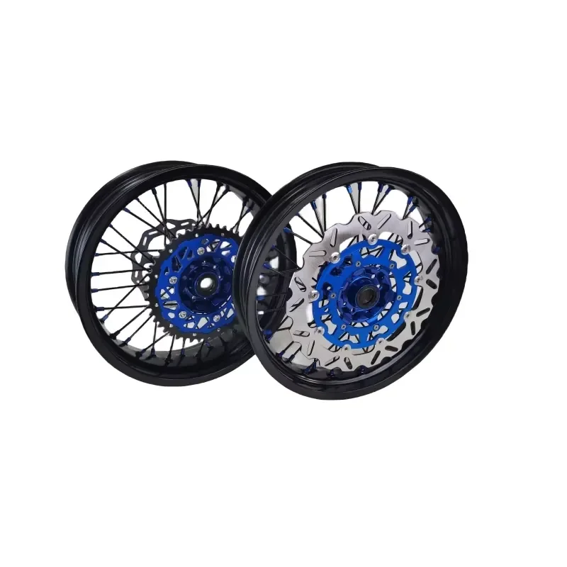 【2026 New Design】 Universal Supermoto Natural Anodized Aluminum Rims 17 Inch Supermoto Rim Cnc Alloy Motorcycle Wheels