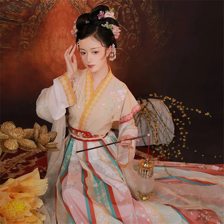Chinesische Traditionelle Hanfu Kleidung Weibliche Han-dynastie Kleid Orientalischen Prinzessin Kleid Dame Elegante Tang-dynastie Tanz Kostüm Neue