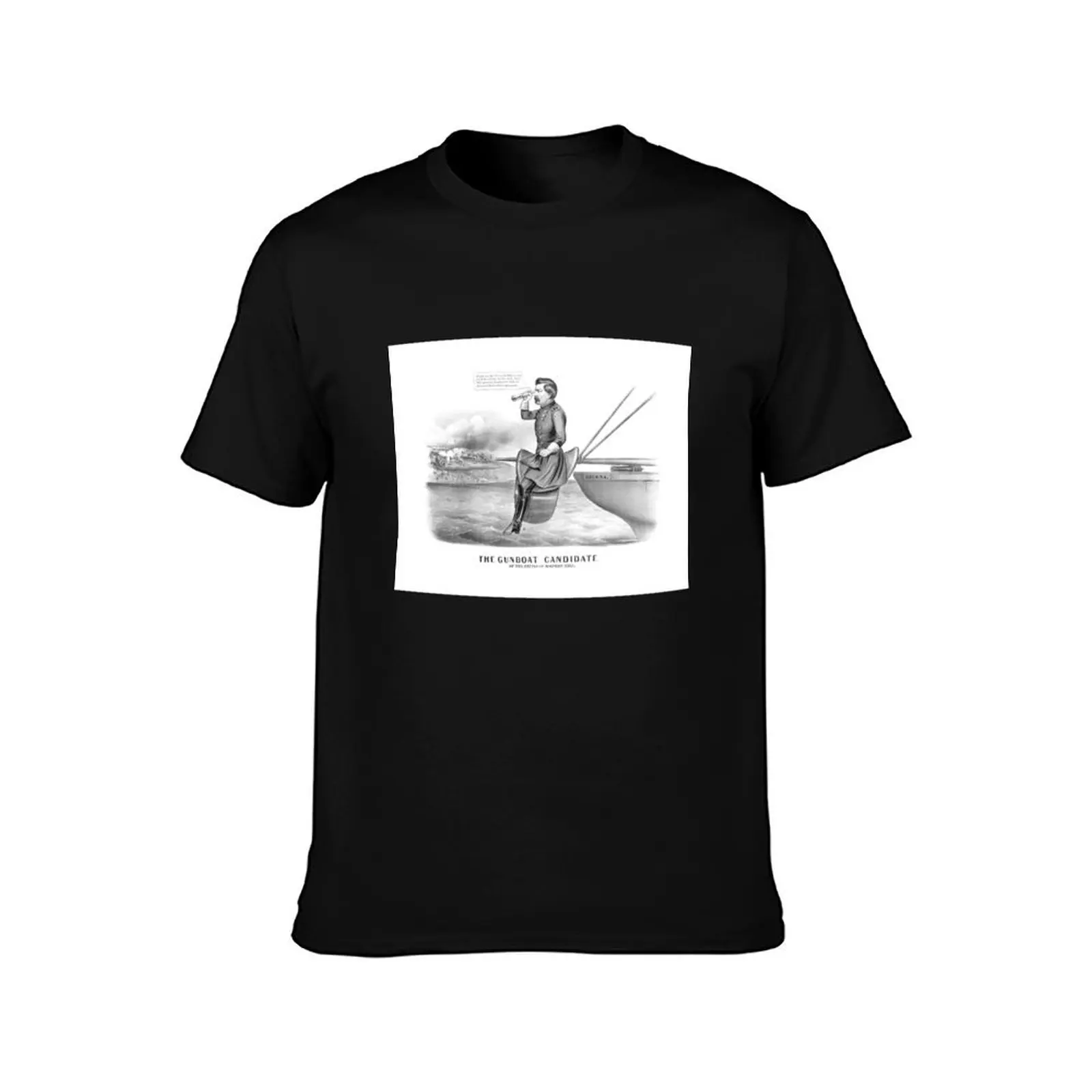 George McClellan -- The Gunboat Candidate At The Battle Of Malvern Hill T-Shirt Durable Work Wear T-Shirt