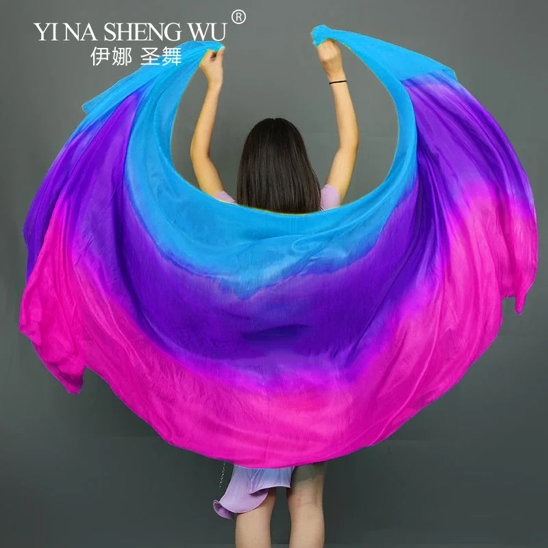 

Фата для танца живота 100% шелковая вуаль Фата ручной работы с постепенным цветом Крашенная шелковая вуаль ручной работы Танец живота Чистая натуральная вуаль по индивидуальному заказу