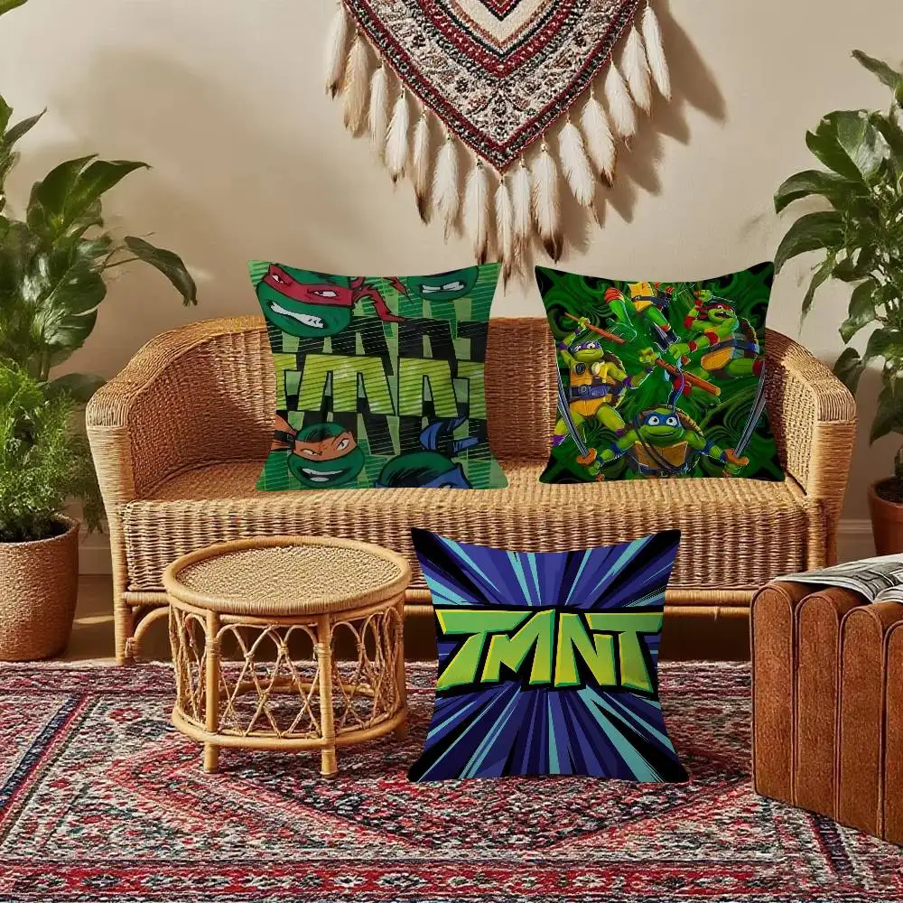 TMNT  Turtles  Trendy-style decorative throw pillow cover insert not included fauxembroidery design T-Teenage Mutant Ninja